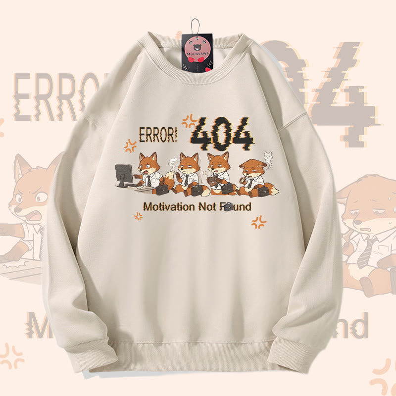 ERROR 404 MOTIVATION NICHT GEFUNDEN Fox Graphic Modakawa Sweatshirt - Light Beige - 5XL - image 3