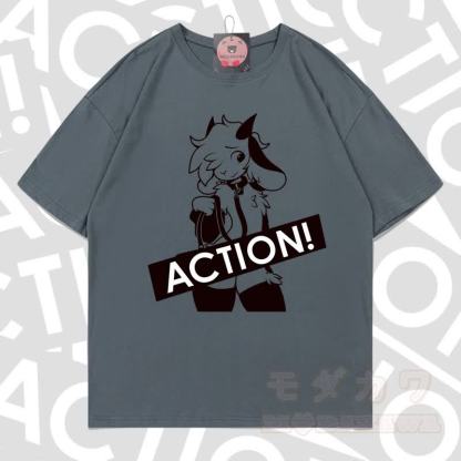 MODAKAWA X zarckets ACTION Goat Graphic 100% Baumwoll-T-Shirt - Grau - 5XL - image 17