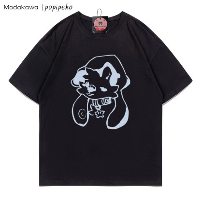 MODAKAWA X popipeko Welpenprint T-Shirt - Black - 5XL - image 3