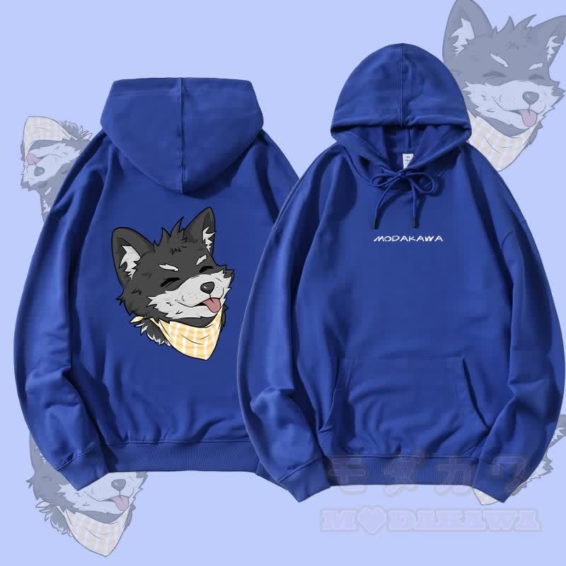 MODAKAWA Zunge-raus Koda Grafik Streetwear Pullover Hoodie - Königsblau - 5XL - image 3