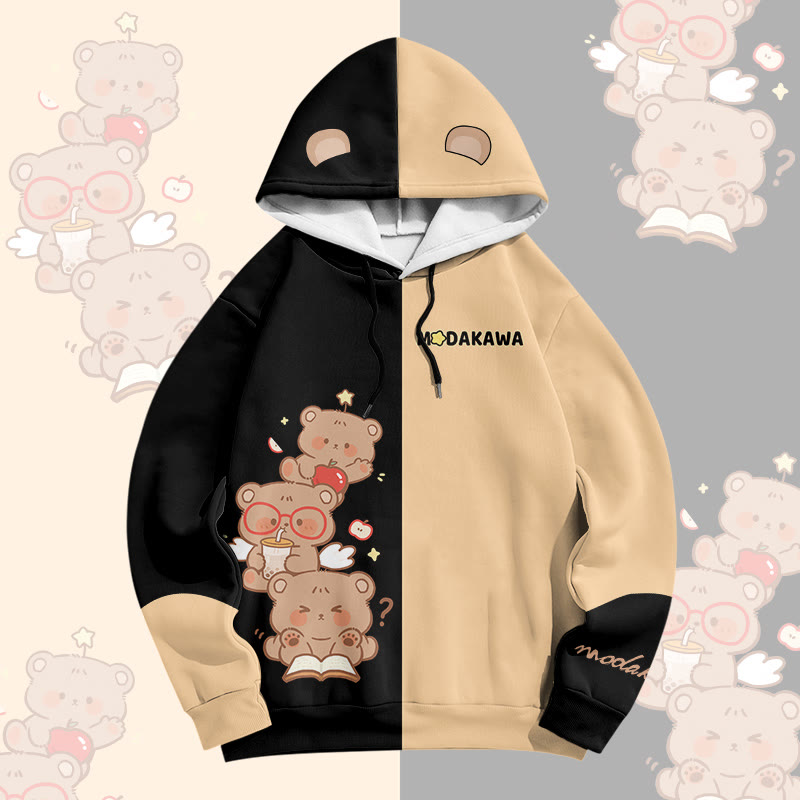 Modakawa Pullover-Hoodie mit Bärenmotiv - image 5