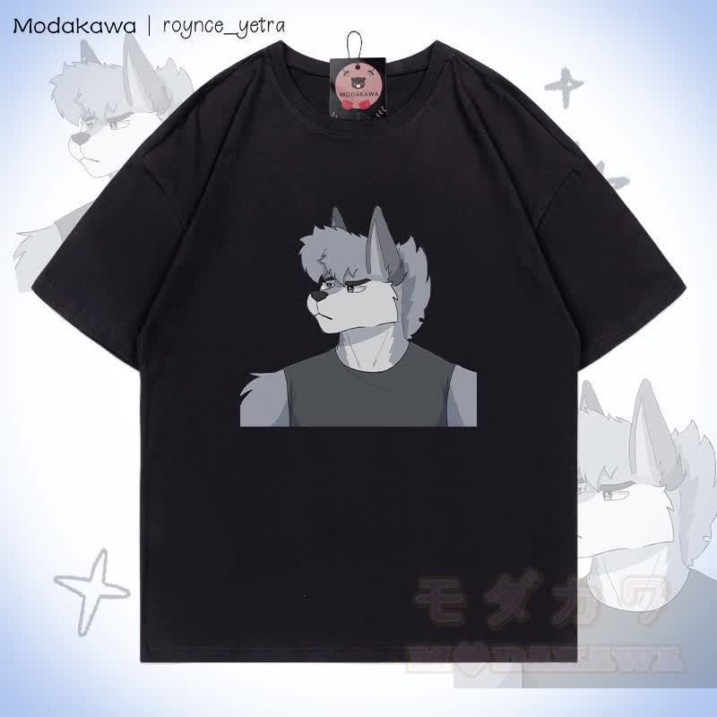 MODAKAWA X roynce_yetra Roy Frowns Grafik-T-Shirt - Schwarz - 5XL - image 3