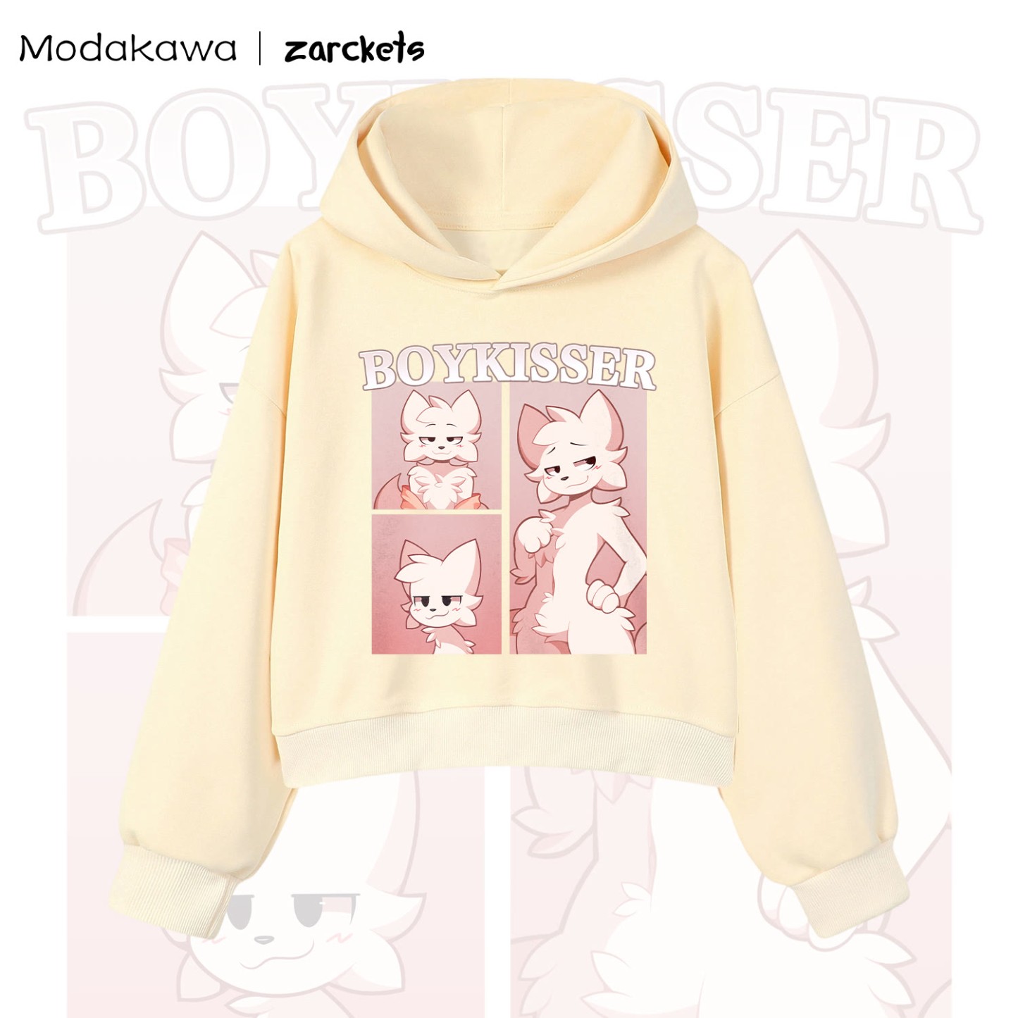 MODAKAWA x Zarckets Hoodie mit Katzenprint - Aprikose - 3XL - image 3