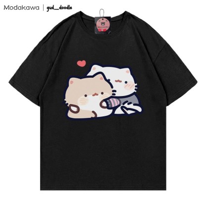 MODAKAWA X gud_doodle T-Shirt mit Kätzchen-Print - Black - 5XL - image 3