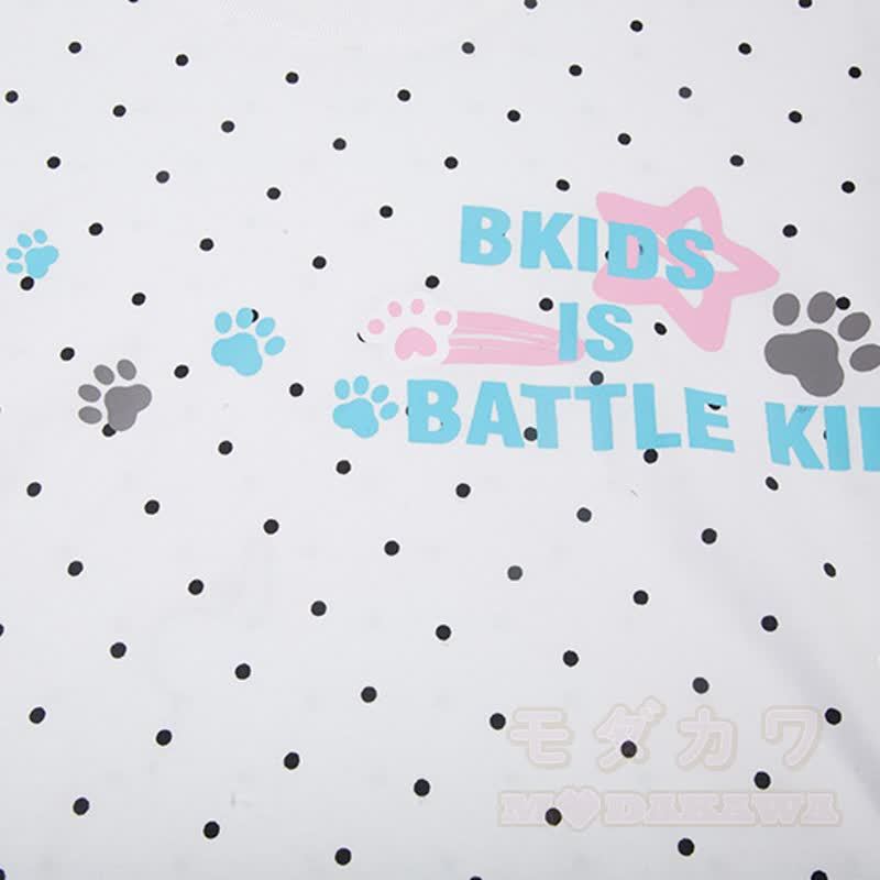Hochwertiges, strapazierfähiges Set aus zweiteiligem Set: T-Shirt mit Polka-Dot-Stickerei und weit geschnittener Hose. - image 12
