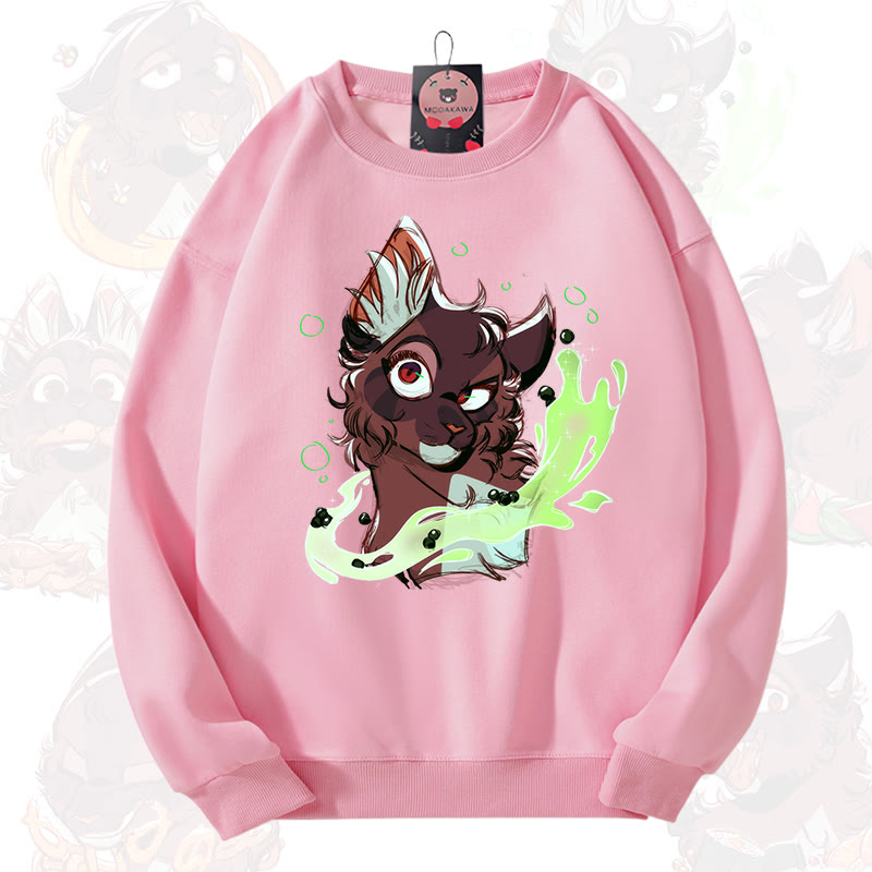 MODAKAWA X aridarchen Fox Graphic Unisex Sweatshirt - Rosa - 3XL - image 8