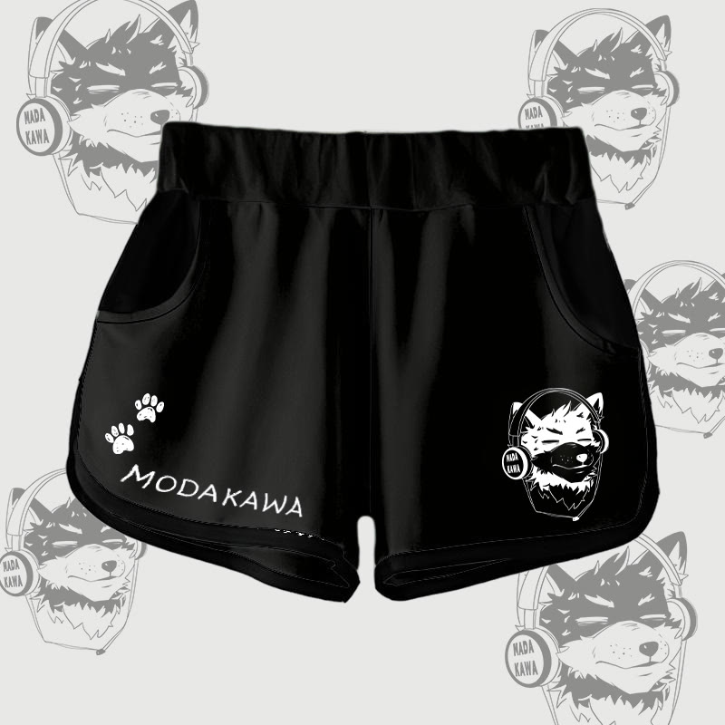 MODAKAWA Gradient Koda Shorts mit Kopfhörern - Black - 5XL - image 7