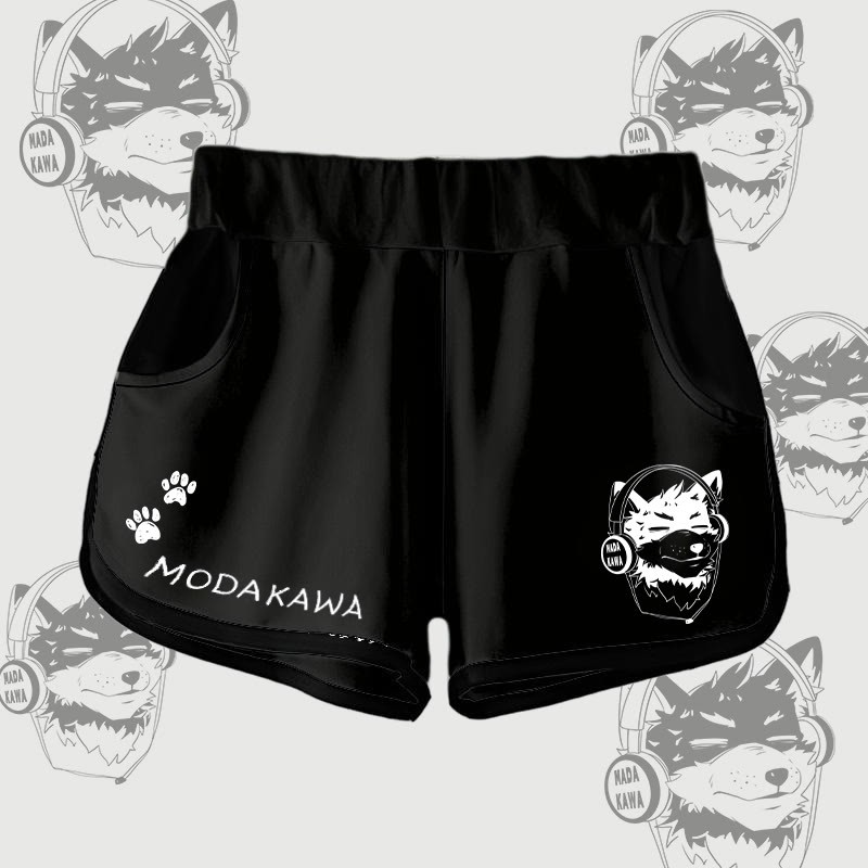 MODAKAWA Gradient Koda Shorts mit Kopfhörern - Black - 5XL - image 7