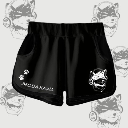 MODAKAWA Gradient Koda Shorts mit Kopfhörern - Black - 5XL - image 7