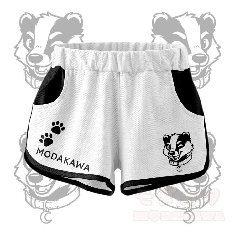 Wink Bear Graphic Crop Tank Sport Top Shorts Bikini Modakawa Matching Outfit - Weiße Shorts - 5XL - image 8