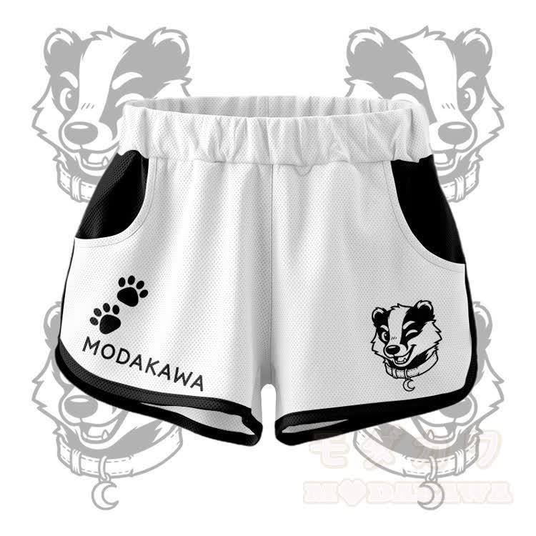 Wink Bear Graphic Crop Tank Sport Top Shorts Bikini Modakawa Matching Outfit - Weiße Shorts - 5XL - image 8