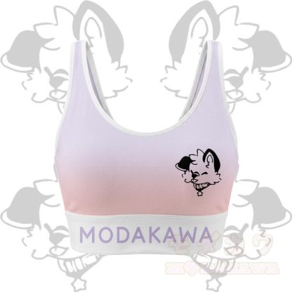 MODAKAWA X popipeko Puppy Graphic Modakawa Crop Tank Sport Top Skirt Matching Outfit - Lila Top - 2XL - image 5
