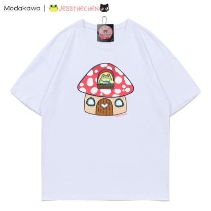 MODAKAWA X jessthechen Frosch im Pilzhaus Grafik-T-Shirt - White - 5XL - image 4