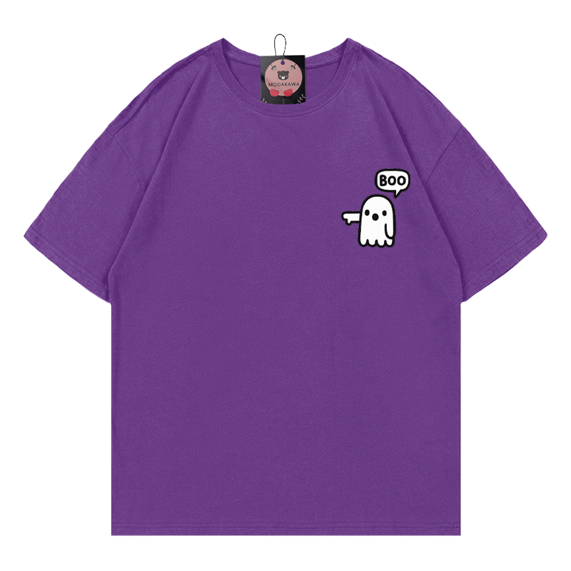 T-Shirt mit Geisterprint - Purple - 5XL - image 9