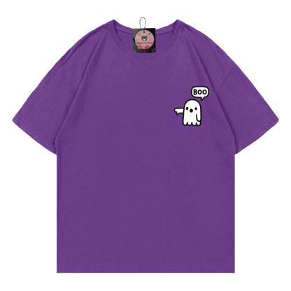 T-Shirt mit Geisterprint - Purple - 5XL - image 9