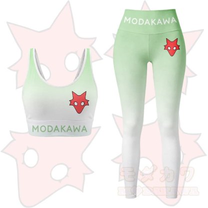 MODAKAWA X TiramisuRat Rat Graphic Gradient Sport-BH-Top Leggings passendes Outfit - Grünes Set - 5XL - image 13