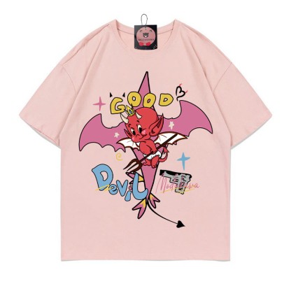 GOOD DEVIL Pistolen-Buchstabendruck MODAKAWA T-Shirt - Pink - 5XL - image 3