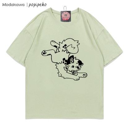 MODAKAWA X popipeko Welpenprint T-Shirt - Green - 5XL - image 4