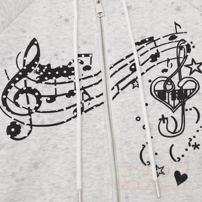 Hochwertiger Kapuzenpullover mit Cartoon-Katzenohren-Motiv und Reißverschluss - image 8