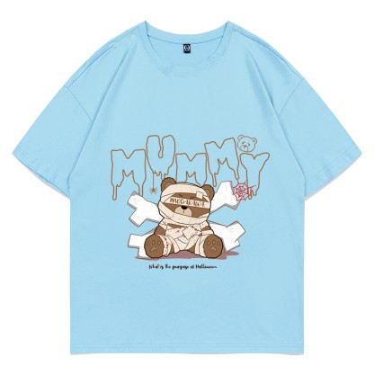 MODAKAWA MUMIE Bär Grafik T-Shirt - Blue - 5XL - image 3