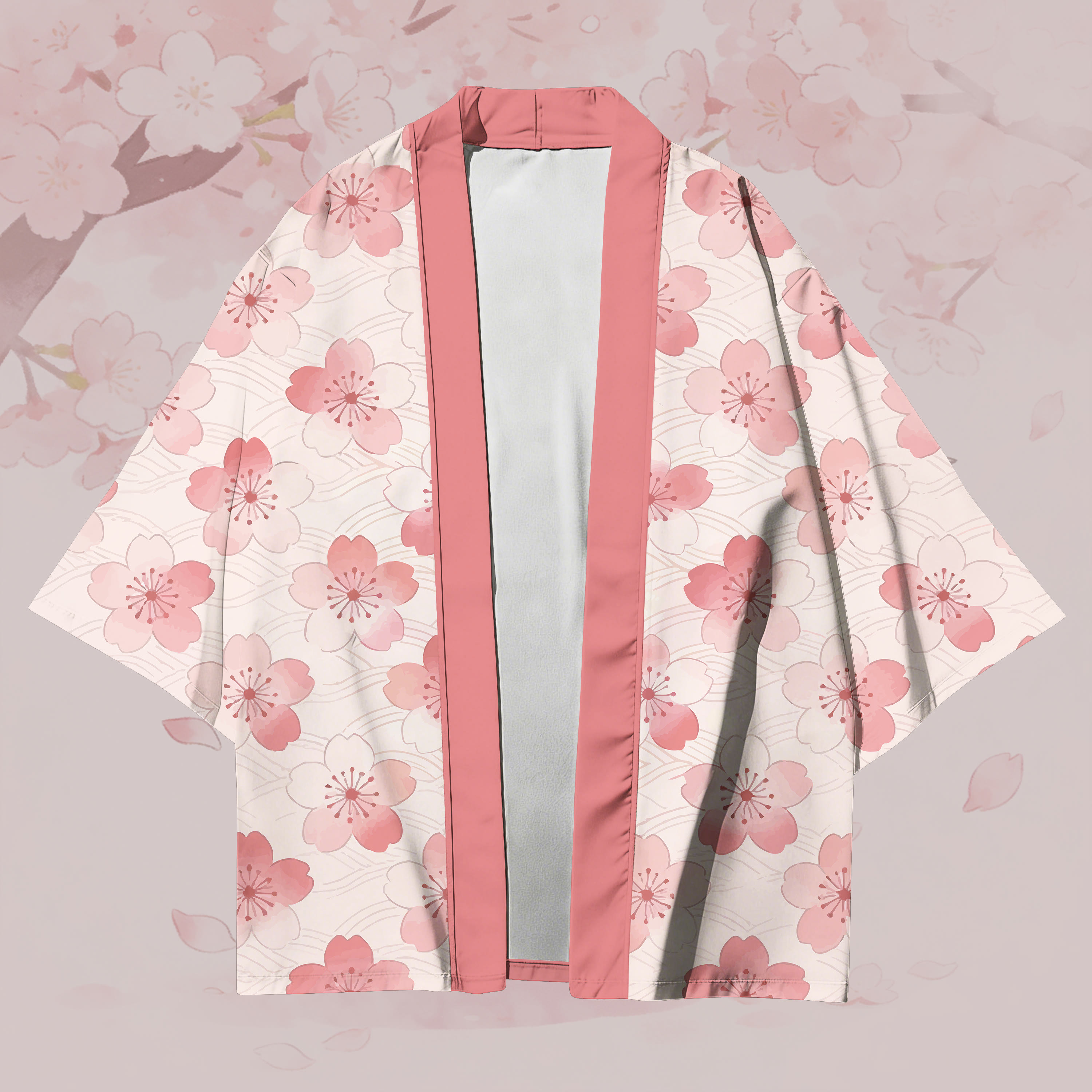 Modakawa Cardigan Kimono Oberbekleidung mit Kugelfisch-Pfeil-Motiv - image 2