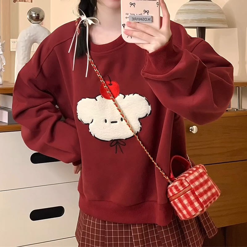 Sweatshirt mit Rundkragen und Apple Puppy - image 4