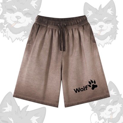 WOLF Graphic Modakawa Shorts aus 100 % Baumwolle mit Farbverlauf im Vintage-Waschungs-Look - Brown - 5XL - image 3