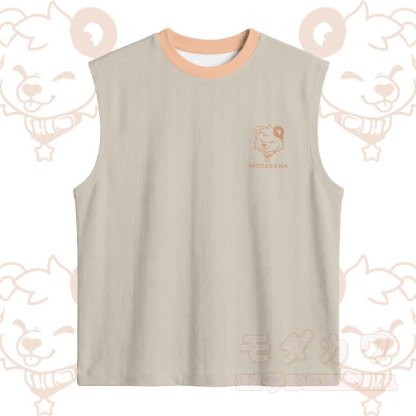 Ärmelloses, schnelltrocknendes Tanktop mit Bärenmotiv und passender Hose von Modakawa - Khaki-Top - 5XL - image 7