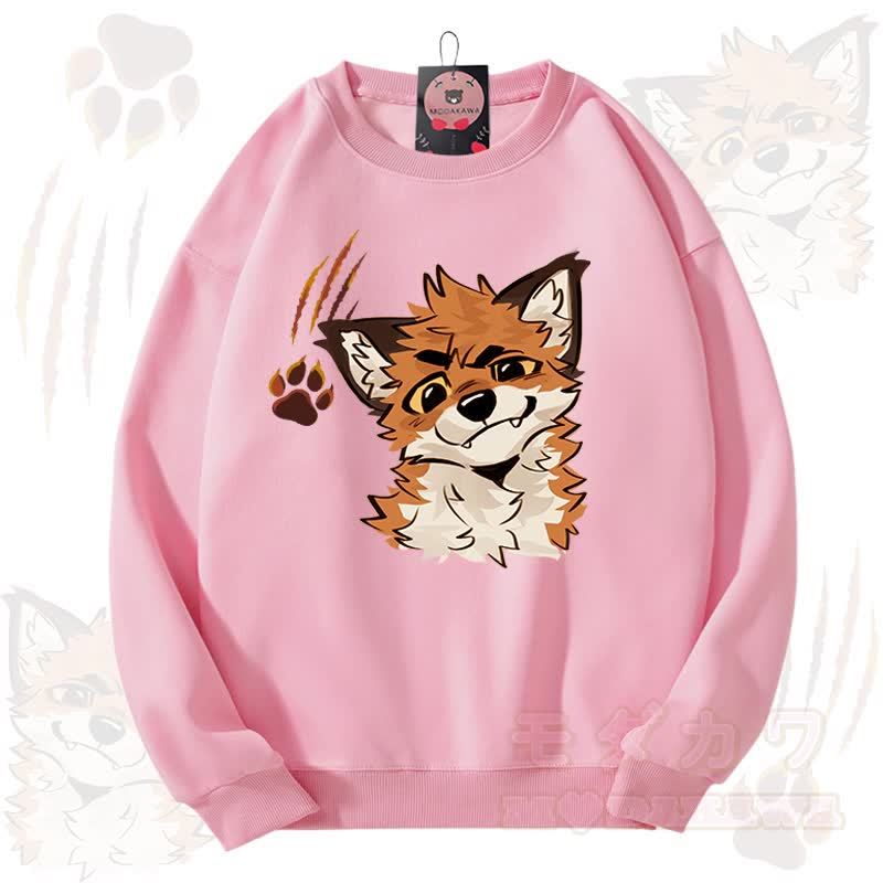 MODAKAWA X atka Fox Graphic Unisex Sweatshirt - Rosa - 3XL - image 7