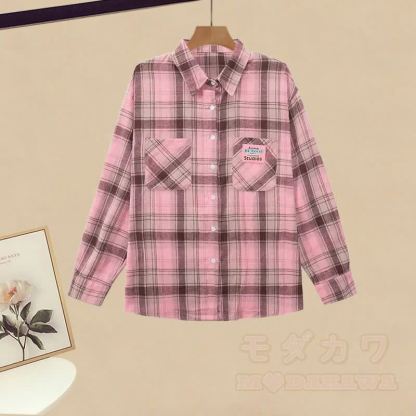 Cami-Top, kariertes Hemd, Cargohose, passendes Outfit - Hemd (Einzeln) - XL - image 6