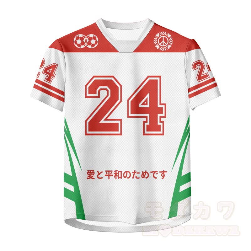 Peace Love Number Graphic Modakawa Unisex Jersey T-Shirt - image 3