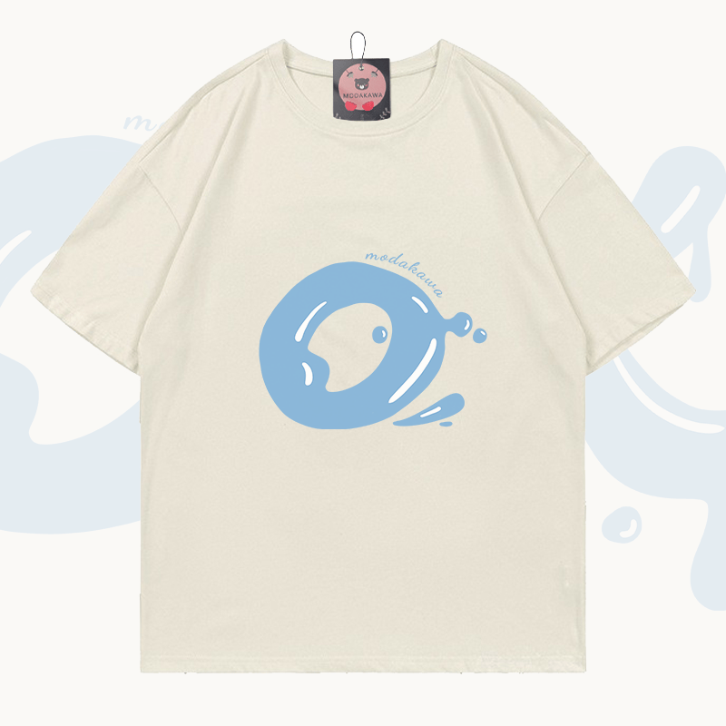 MODAKAWA OK Letter Graphic Couple Top - T-shirt - Beige - 5XL - image 3