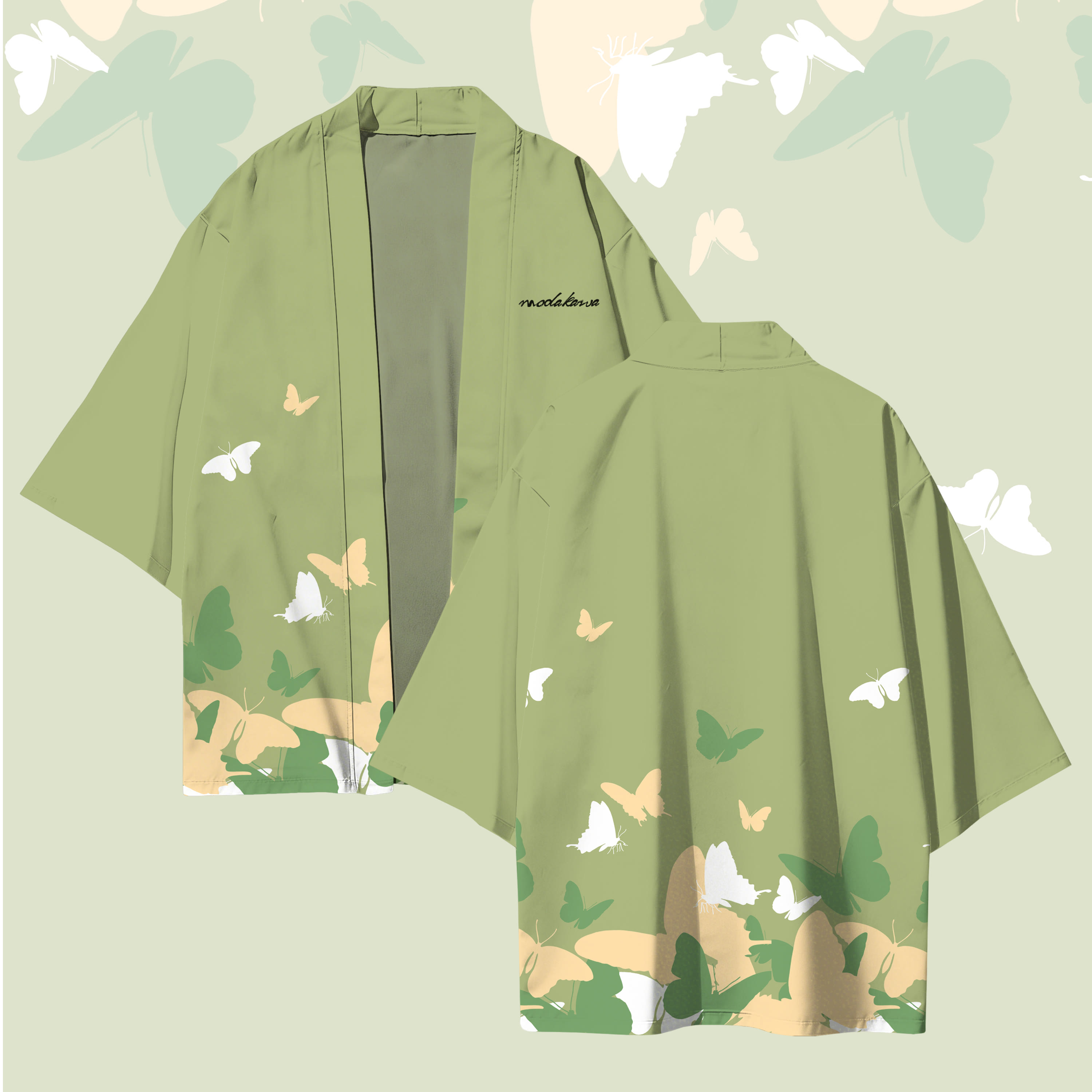 Modakawa Cardigan mit Farben , Kimono-Oberbekleidung - image 2