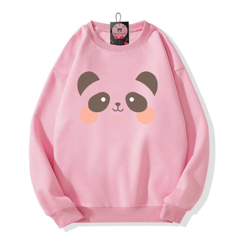 Sweatshirt mit Bärenmuster und Rundhalsausschnitt - Pink - 5XL - image 4