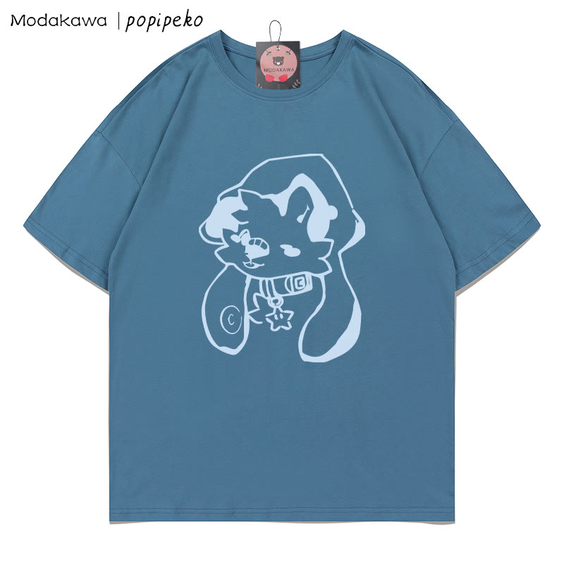 MODAKAWA X popipeko Welpenprint T-Shirt - Blue - 5XL - image 5
