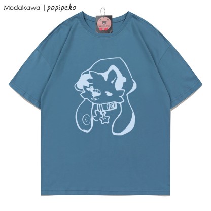 MODAKAWA X popipeko Welpenprint T-Shirt - Blue - 5XL - image 5