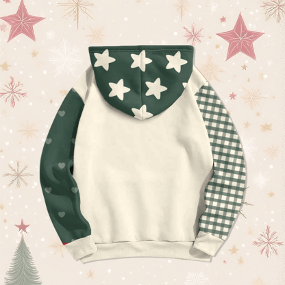 MODAKAWA Pullover-Hoodie mit Weihnachtsmotiv und Allover-Print - image 6