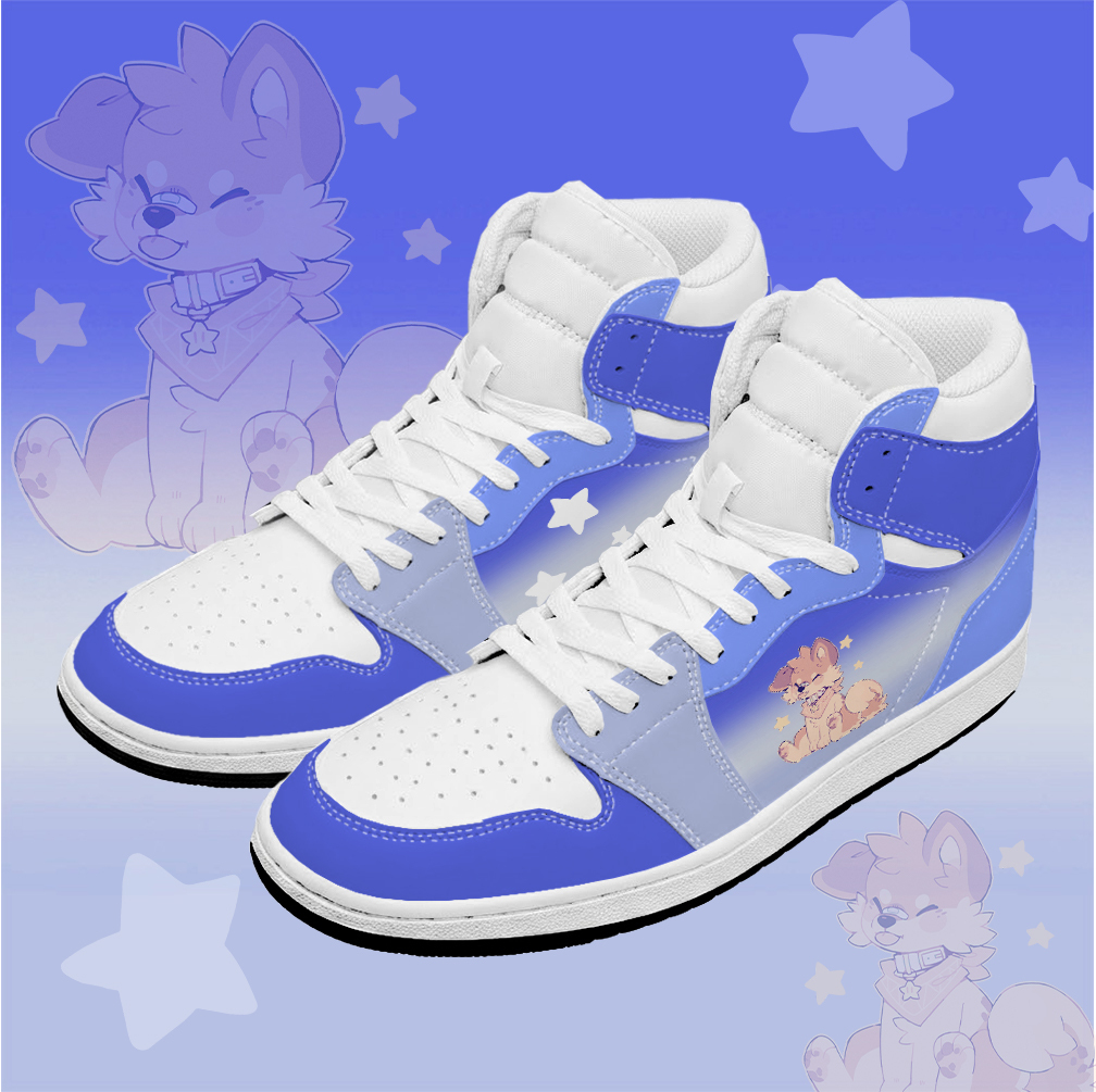 MODAKAWA X popipeko Puppy Graphic High Top Canvas Schuhe - Blue - 48 - image 2