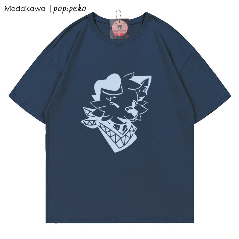 MODAKAWA X popipeko Welpenprint T-Shirt - Purplish Blue - 5XL - image 5