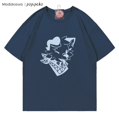 MODAKAWA X popipeko Welpenprint T-Shirt - Purplish Blue - 5XL - image 5