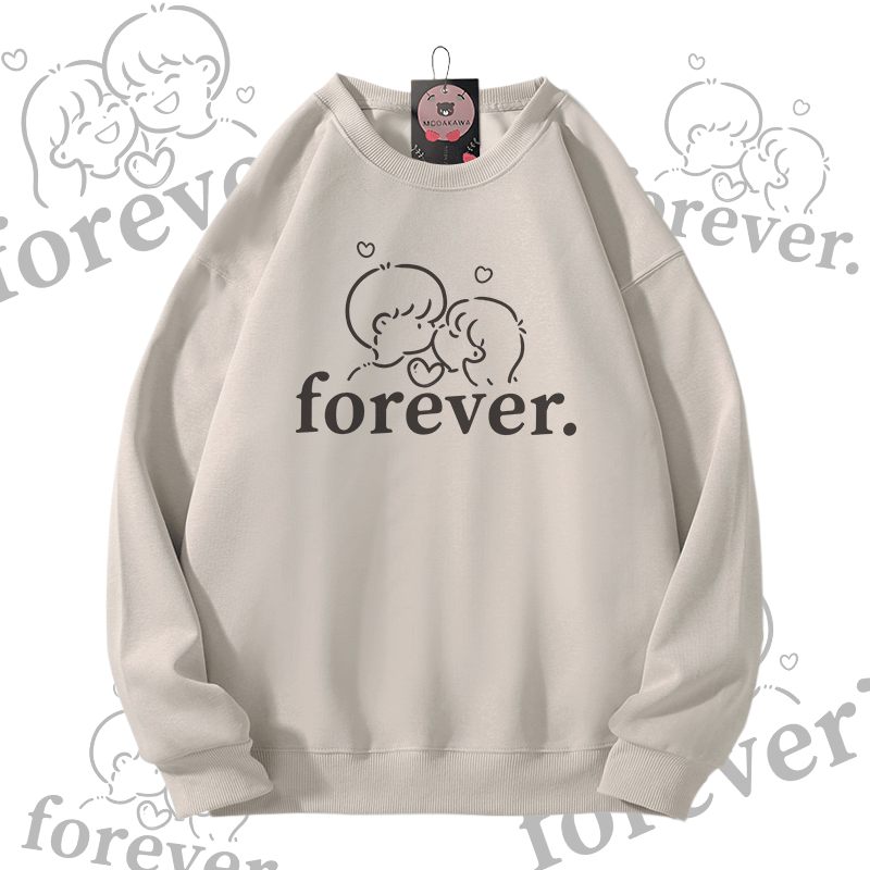 MODAKAWA FOREVER Unisex-Sweatshirt mit Partner-Grafik - Light Beige A - 5XL - image 2