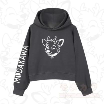 MODAKAWA Baumwoll-Hoodie mit Hundemotiv (kurzer Schnitt) - Dunkelgrau B - 3XL - image 7