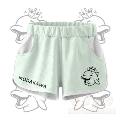 Gekröntes Delfin-Grafik-Crop-Tanktop, Sport-Top, Shorts, Bikini, Modakawa-Partnerlook - Grüne Shorts - 5XL - image 9