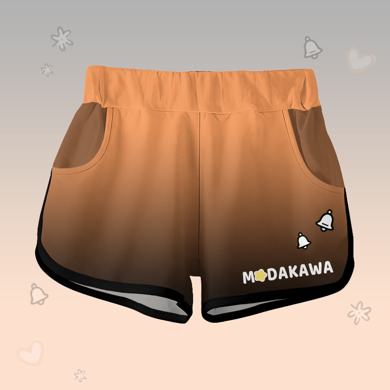 Modakawa-Outfit mit Farbverlauf und neunschwänzigem Fuchs-Motiv - Orange & Black Shorts - 5XL - image 6