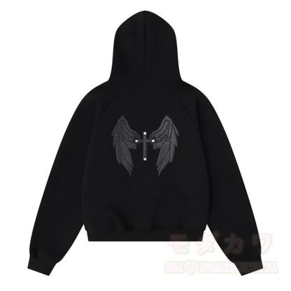 Hochwertige, strapazierfähige Kapuzenjacke im amerikanischen Stil mit Kordelzug und Reißverschluss - image 4