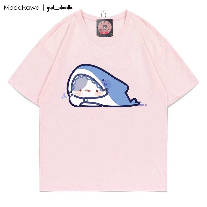 MODAKAWA X gud_doodle T-Shirt mit Kitty-Hai-Print - Pink - 5XL - image 7