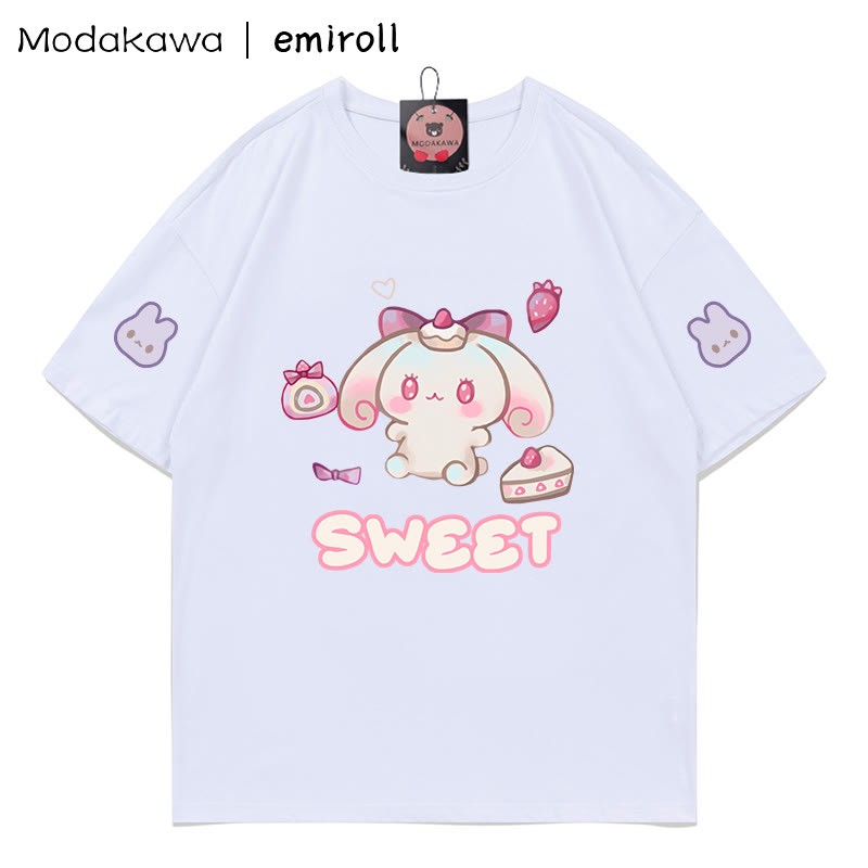 MODAKAWA X emiroll T-Shirt mit Hasenprint - White - 5XL - image 4