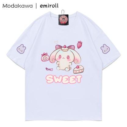 MODAKAWA X emiroll T-Shirt mit Hasenprint - White - 5XL - image 4