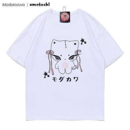 MODAKAWA X emotochi Bow Kitty Print T-Shirt - White - 5XL - image 5