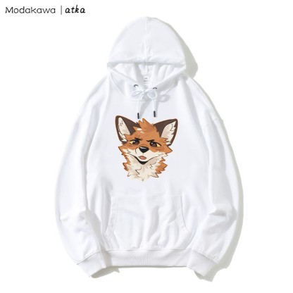Kapuzenpullover mit Squinty Fox-Grafik - White - 5XL - image 3